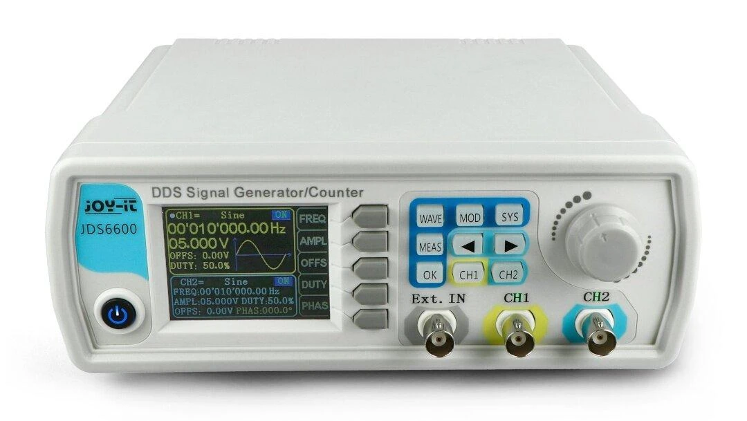 JDS6600 signalų generatorius su ekranu ir BNC jungtimis