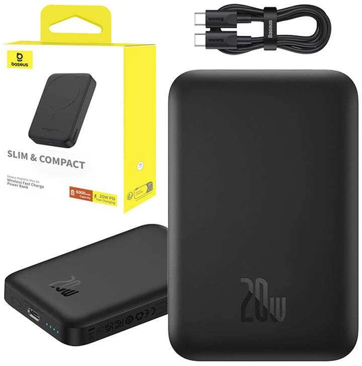 Mini Wireless PowerBank 20W Baseus - juodas