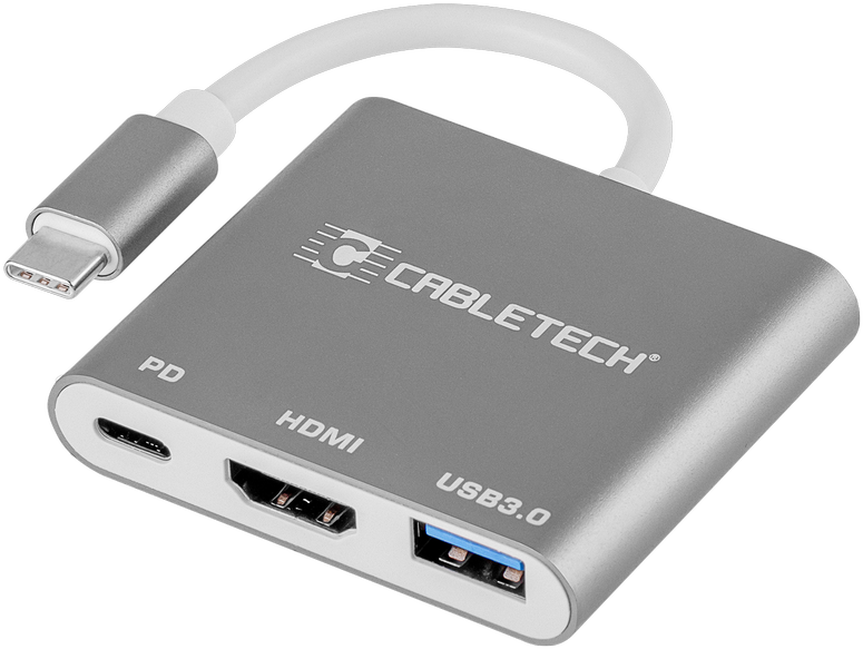 Jungties adapteris Cabletech kištukas Type C - USB 3.0 HDMI 2.0 Type C