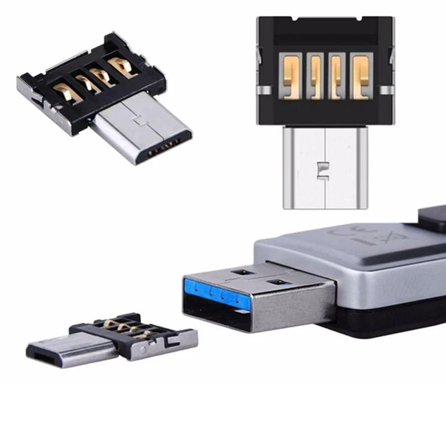Micro USB OTG adapterio komponentai