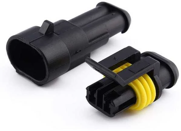 Złącze Oem Superseal 2-PIN jungtis pilna - kištukas + 2PIN lizdas - hermetiška jungtis