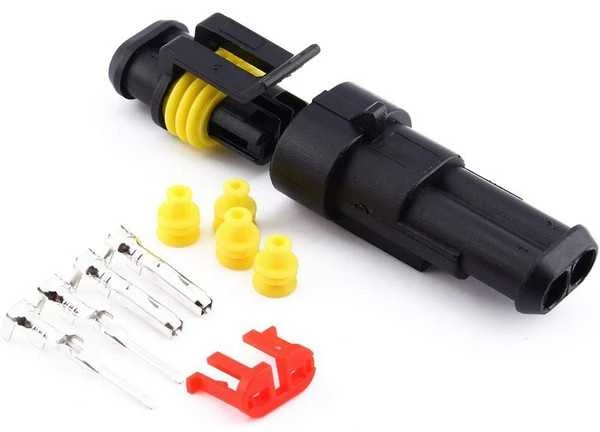 Złącze Oem Superseal 2-PIN jungtis pilna - kištukas + 2PIN lizdas - hermetiška jungtis