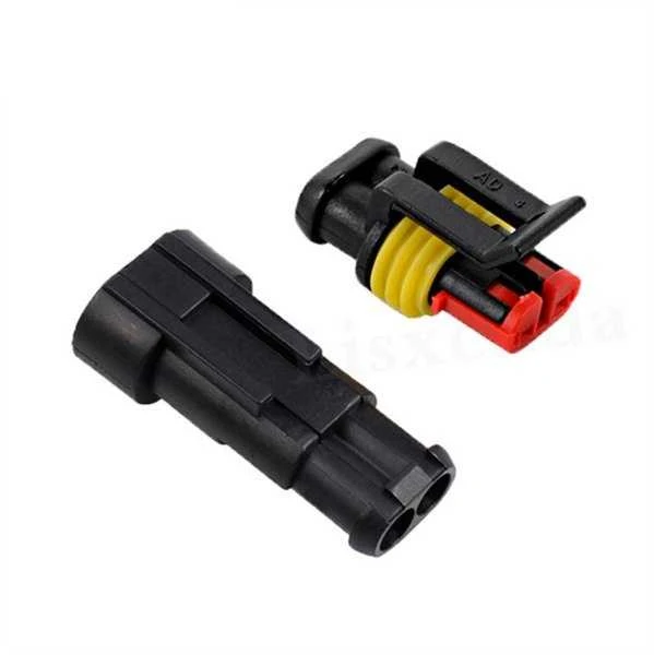 Superseal 2-PIN hermetinė jungtis: kištukas su lizdu