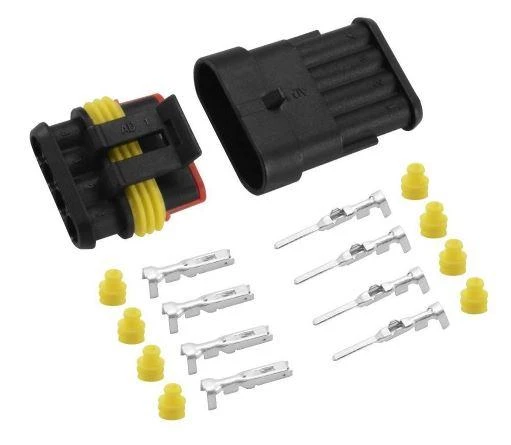 Superseal 4 PIN jungtis su kontaktais ir sandarikliais