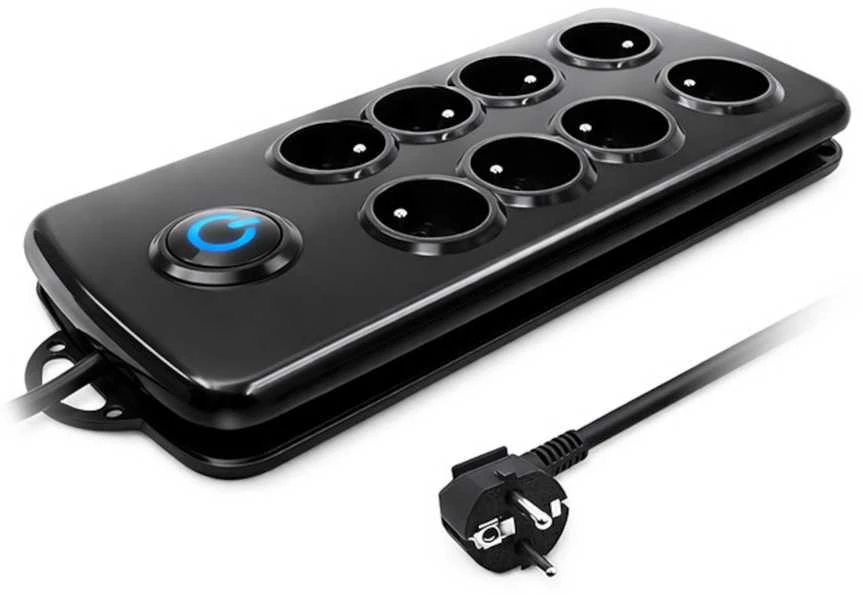 QOLTEC 50161 Apsaugos nuo viršįtampių Quick Switch 8 lizdai juodas 2,5m