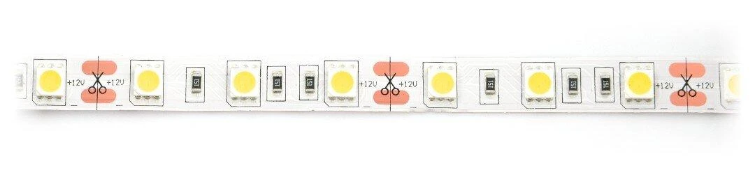 Oem Juosta LED SMD5050 IP20 14.4W, 60 LED/m, 10mm, šiltai balta - 5m
