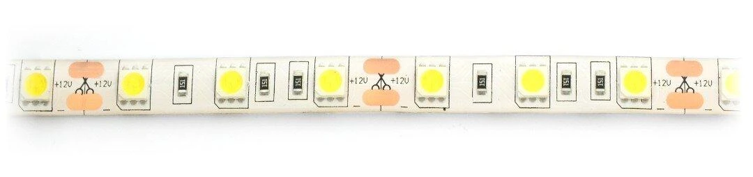 Oem Juosta LED SMD5050 IP65 14.4W, 60 LED/m, 10mm, natūrali balta - 5m