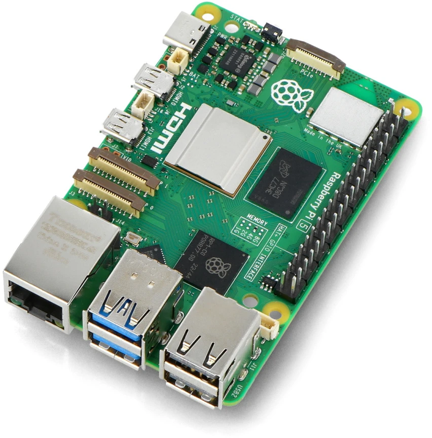 justPi rinkinys – Raspberry 5 WiFi, 4 GB RAM + 32 GB Micro SD + oficialūs priedai