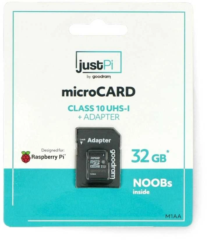 JustPi rinkinys su Raspberry Pi 4B WiFi 2GB RAM + 32GB Micro SD + priedai