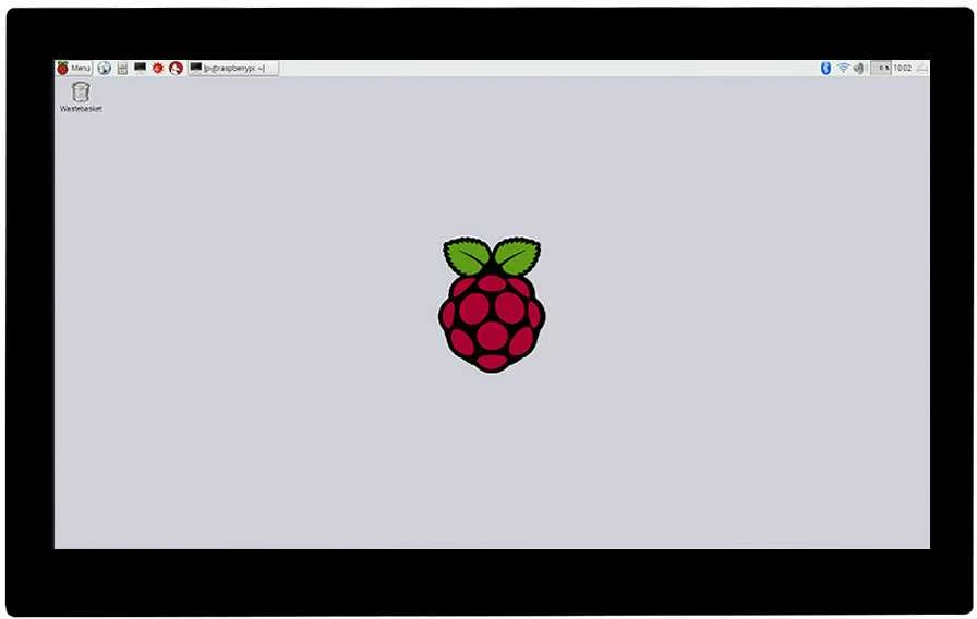 Jutiklinis 13.3 colių ekranas su Raspberry OS sąsaja