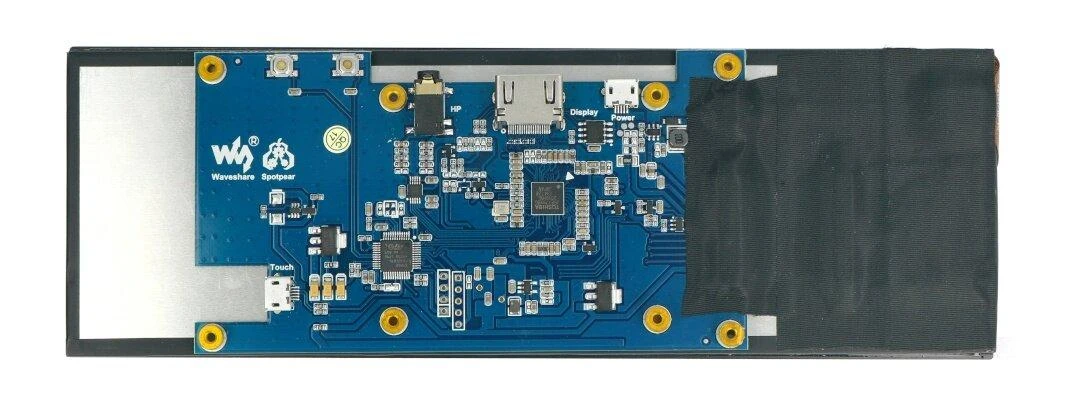 Jutiklinis ekranas, talpinis LCD IPS 7.9" 400x1280px HDMI + USB, skirtas Raspberry Pi, Waveshare 17916