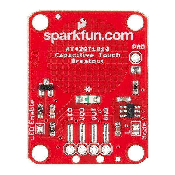 SparkFun AT42QT1010 modulis iš viršaus