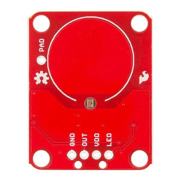 Jutiklinio mygtuko modulis su raudona PCB plokšte