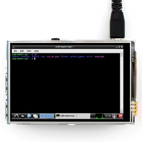 Oem Jutiklinis Varžinis GPIO Ekranas Raspberry Pi Mikrokompiuteriui - LCD TFT 3.5"