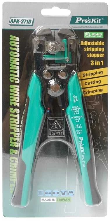 Kabelio nužievinimo ir užspaudimo replės 8PK-371D Pro'sKit