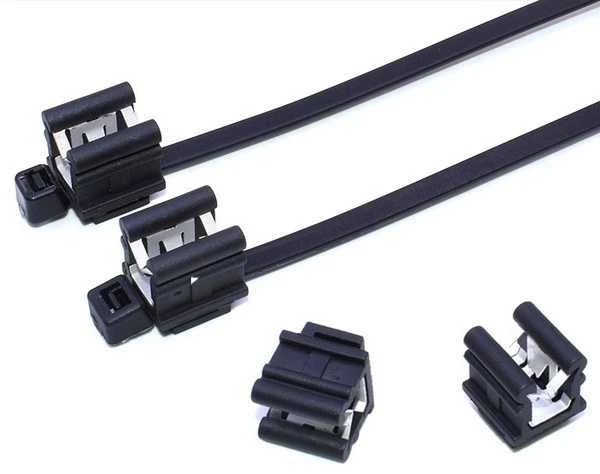Oem Kabelio raištis 200x5mm su lygiagrečiu užtrauktuku 3-6mm - juoda