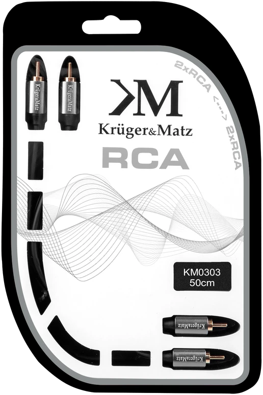 Kabelis 2RCA-2RCA 0.5 m Kruger & Matz