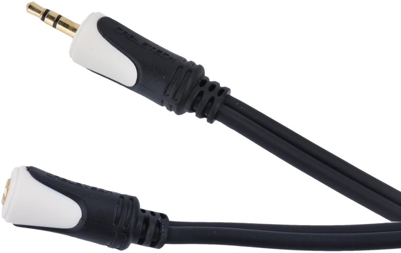 Kabelis „Cabletech Basic Edition“ 3,5 mm stereo kištukas - 3,5 mm stereo lizdas 1,8 m