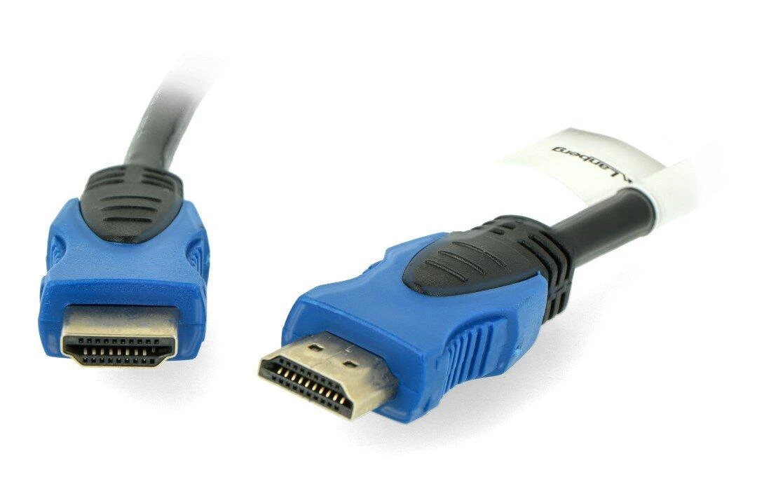 Lanberg HDMI kabelis su mėlynais kištukais