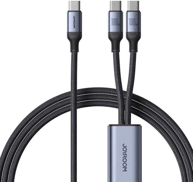 Joyroomkabelis Speedy USB-C - 2x USB-C 100W 1,5m - Juodas