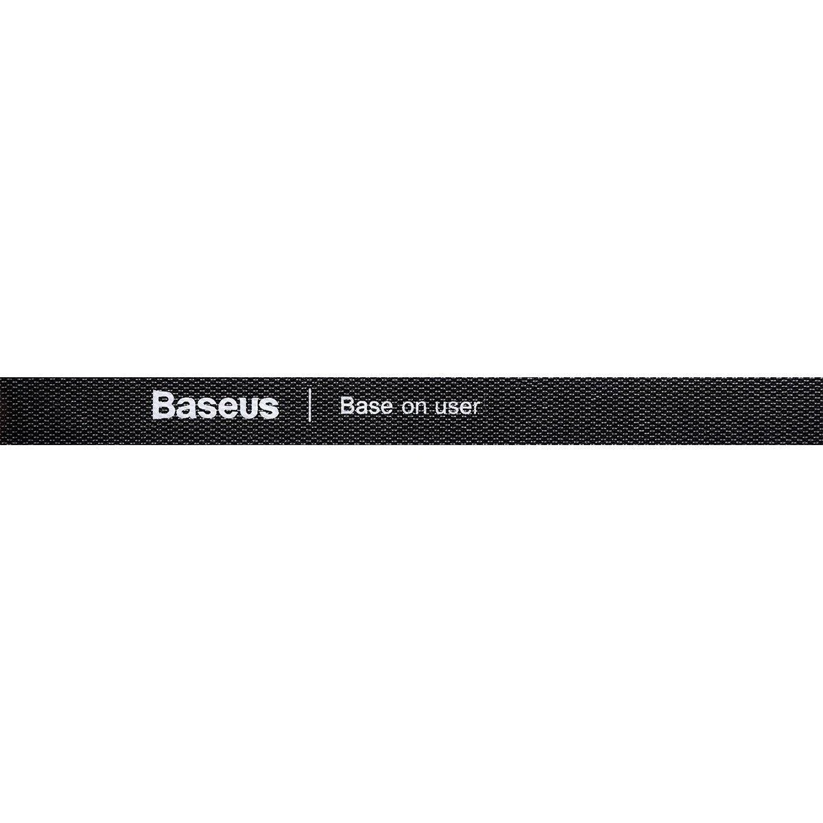 Baseus Rainbow Circle Velcro dirželiai 3m Juodas