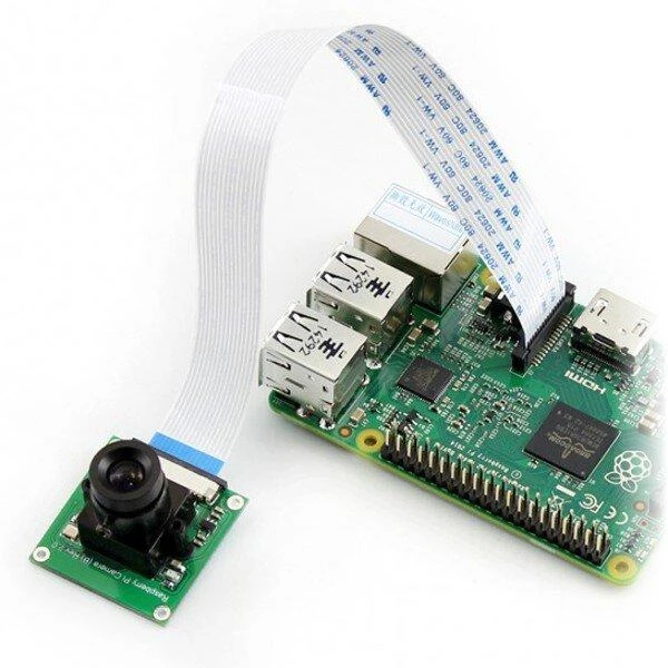 Waveshare OV5647 kameros modulis prijungtas prie Raspberry Pi