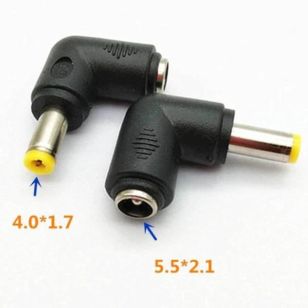 L formos DC adapterio jungtys 5.5x2.1 į 4.0x1.7