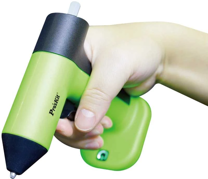 Karštų klijų pistoletas akumuliatorinis 2000mAh 15W Ø7mm lazdelėms GK-366U Pro'sKit