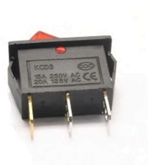 Oem KCD3-1 3 padėčių bistabilus svirties jungiklis IRS-103-3C – ON/OFF/ON 15A- 230V – 3 PIN