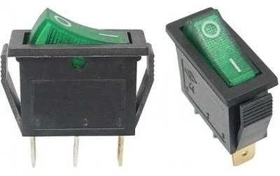 Oem KCD3-101N raktinis jungiklis – ON/OFF – 3 PIN – žalias