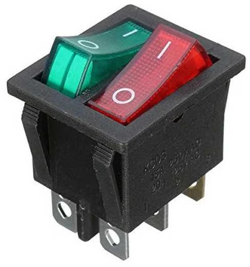 Oem KCD3 raudonai žalias svirties jungiklis – ON/OFF jungiklis – 220V – 6 PIN