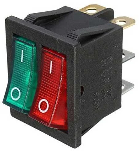 Oem KCD3 raudonai žalias svirties jungiklis – ON/OFF jungiklis – 220V – 6 PIN