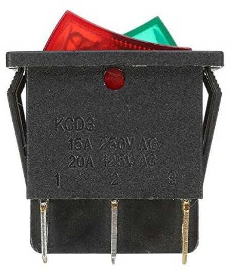 Oem KCD3 raudonai žalias svirties jungiklis – ON/OFF jungiklis – 220V – 6 PIN