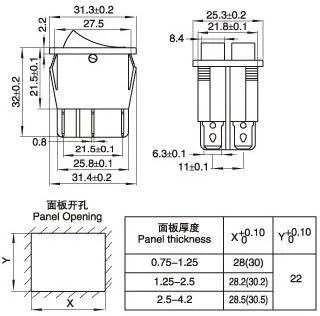Oem KCD3 svirties jungiklis – ĮJUNGIMO/IŠJUNGIMO jungiklis – 220V – 6 PIN