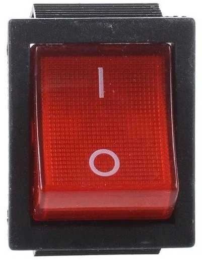 Oem KCD7 raktinis jungiklis - raudonas - ON/OFF jungiklis - 220V - 4 PIN