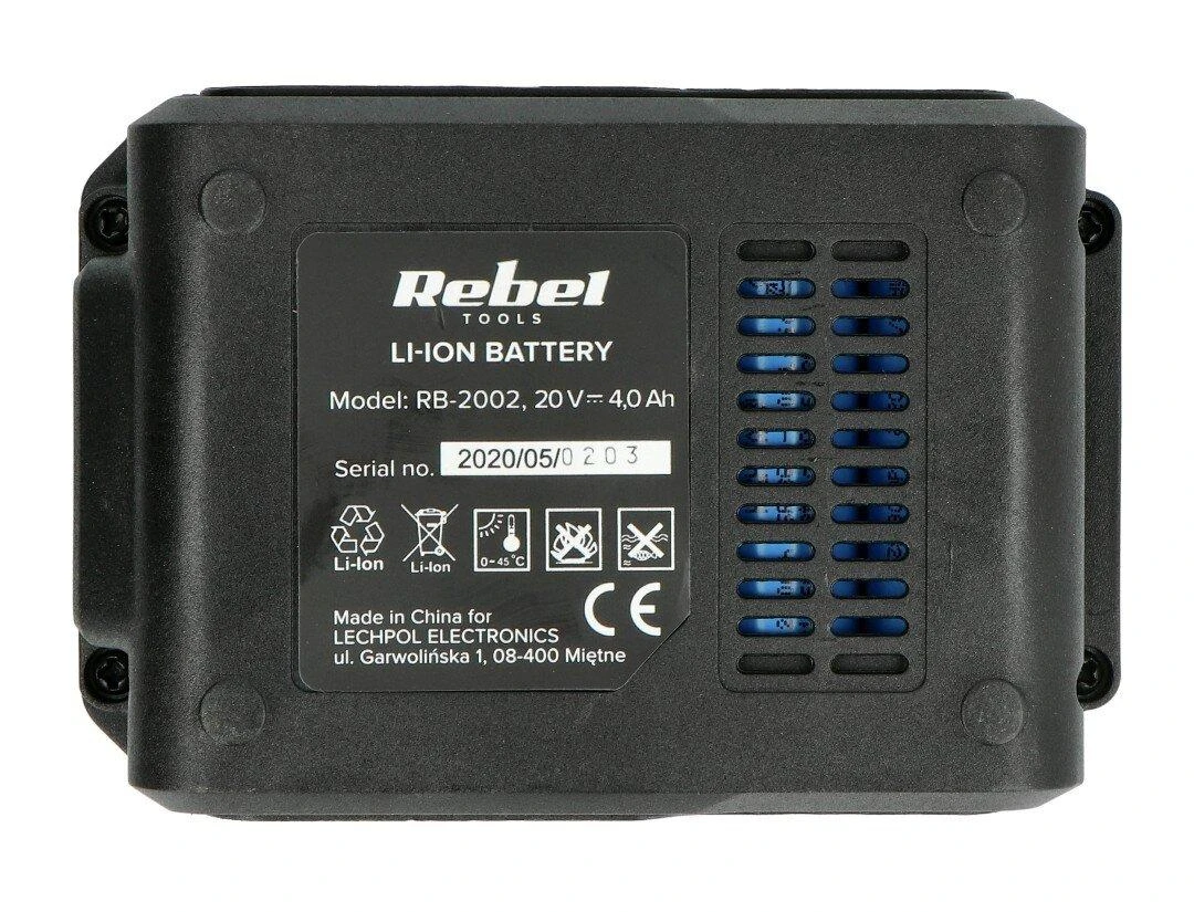 Keičiama ličio jonų baterija Rebel RB-2002 20V 4Ah