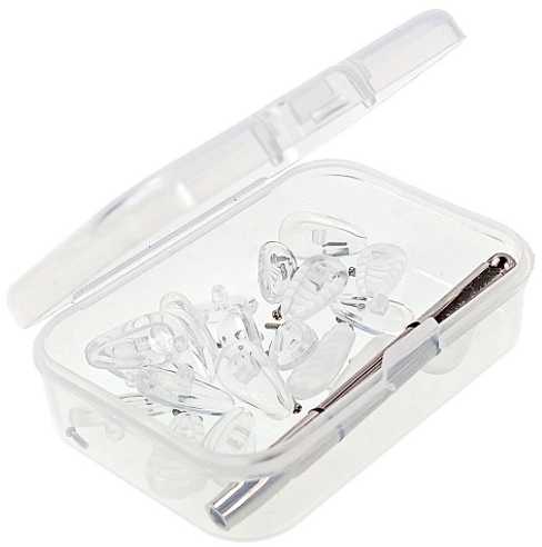 Oem Keičiamų nosies pagalvėlių rinkinys 6.7x13.1 mm akiniams - 5 poros - silikoninės nosies pagalvėlės - G14