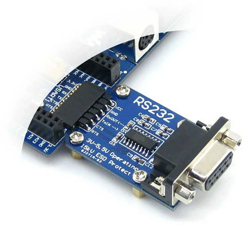 Keitiklis RS232, UART su jungtimi DB9, SP3232 3.3V/5V, Waveshare 3965