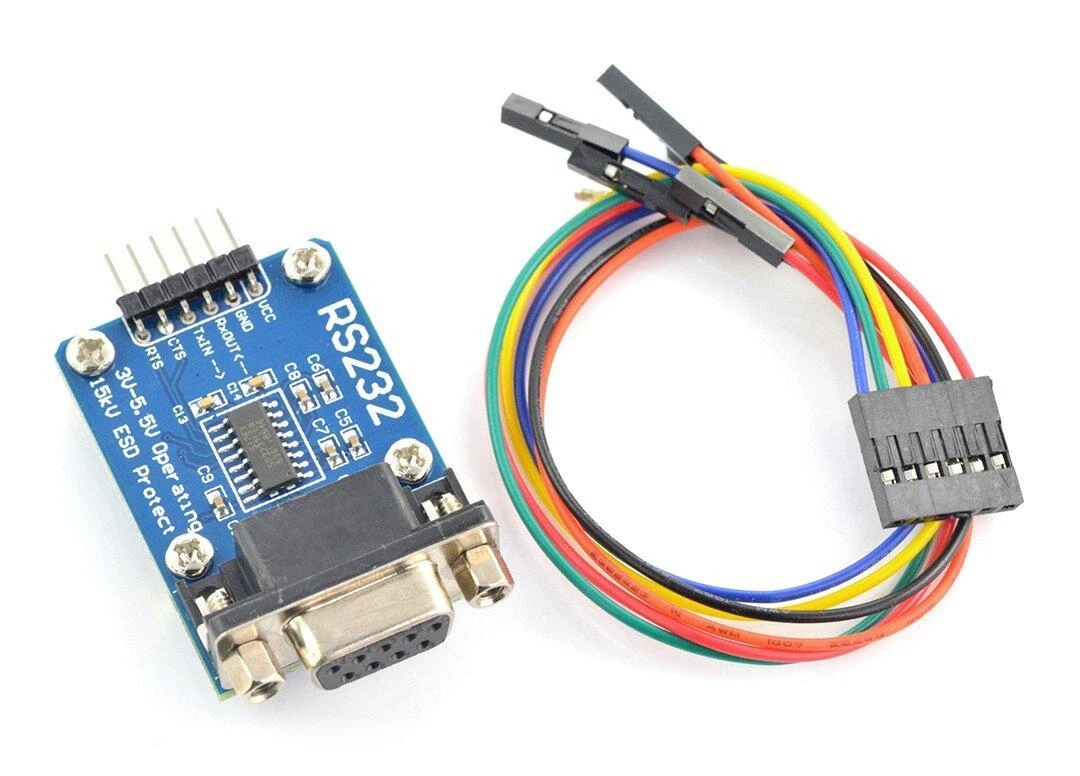 Keitiklis RS232, UART su jungtimi DB9, SP3232 3.3V/5V, Waveshare 3965