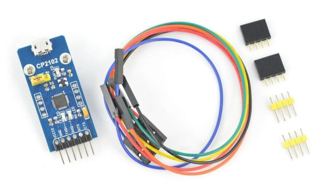 Keitiklis USB-UART CP2102, microUSB prievadas, Waveshare 11325