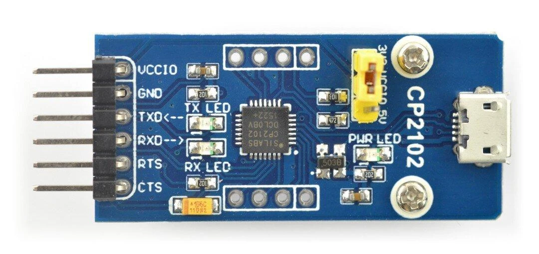 Waveshare USB-UART keitiklis su CP2102 lustu