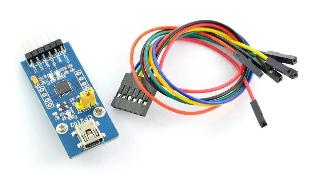 USB-UART keitiklis su laidų laidų komplektu