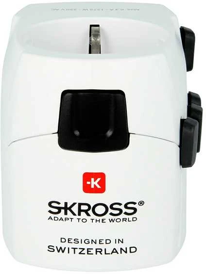 Kelioninis tinklo adapteris 230V 7A PRO kištukai AU/CN/UK/US/IT - lizdas EU SKROSS