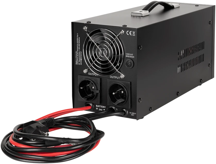 KEMOT PROsinus-1500/24-LFP4 avarinio maitinimo šaltinis, grynos sinusinės bangos keitiklis su įkrovimo funkcija 24V 230V 1500VA/1050W
