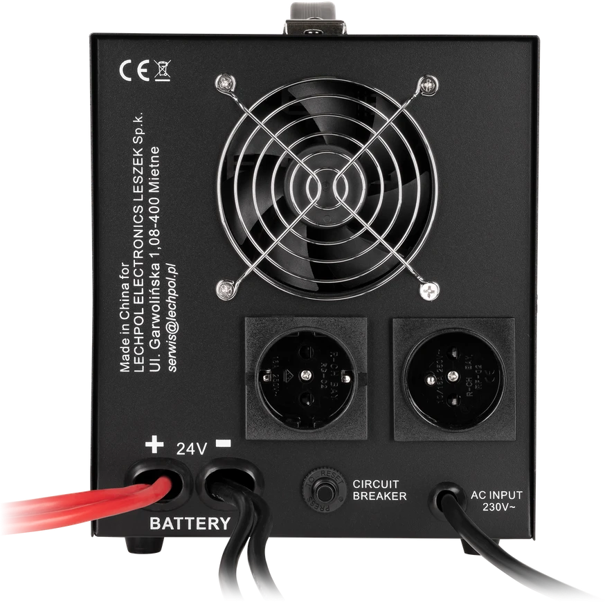 KEMOT PROsinus-2000/24-LFP4 avarinio maitinimo keitiklis su gryna sinusine banga ir įkrovimo funkcija 24V 230V 2000VA/1400W