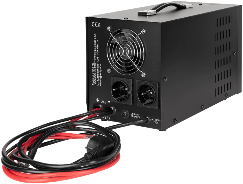 KEMOT PROsinus-2600/24-LFP4 avarinio maitinimo šaltinis, grynos sinusinės bangos keitiklis su įkrovimo funkcija 24V 230V 2600VA/1800W