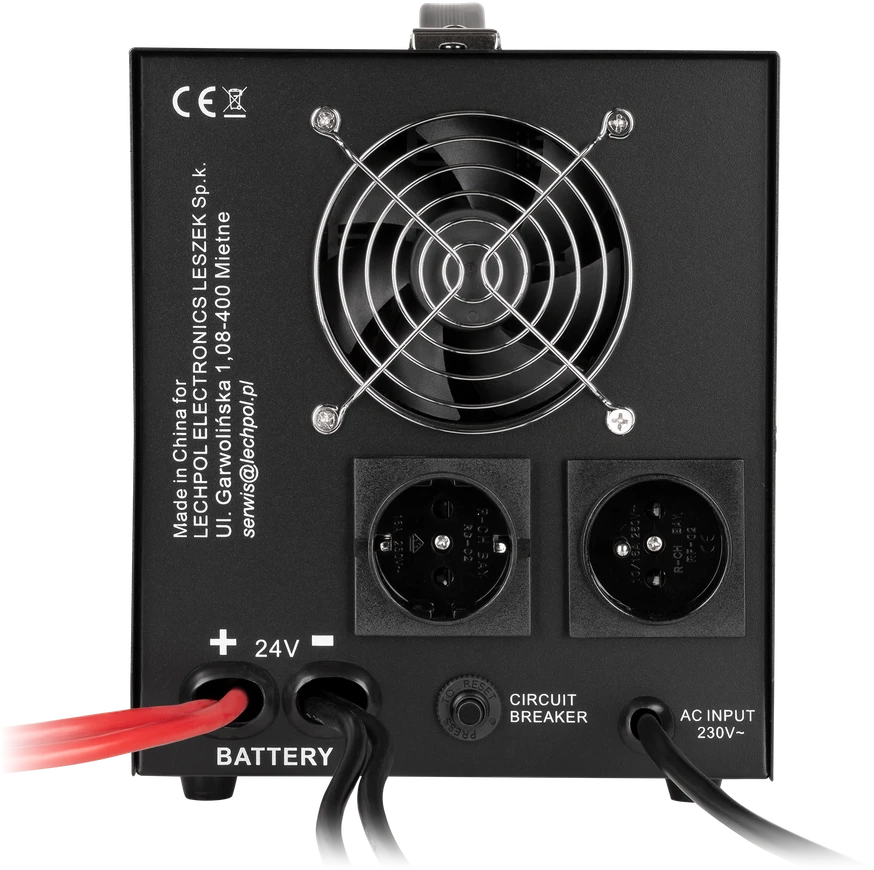 KEMOT PROsinus-2600/24-LFP4 avarinio maitinimo šaltinis, grynos sinusinės bangos keitiklis su įkrovimo funkcija 24V 230V 2600VA/1800W