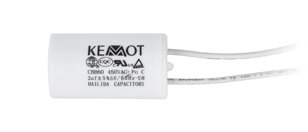 Kemot CBB60 kondensatorius su laidais