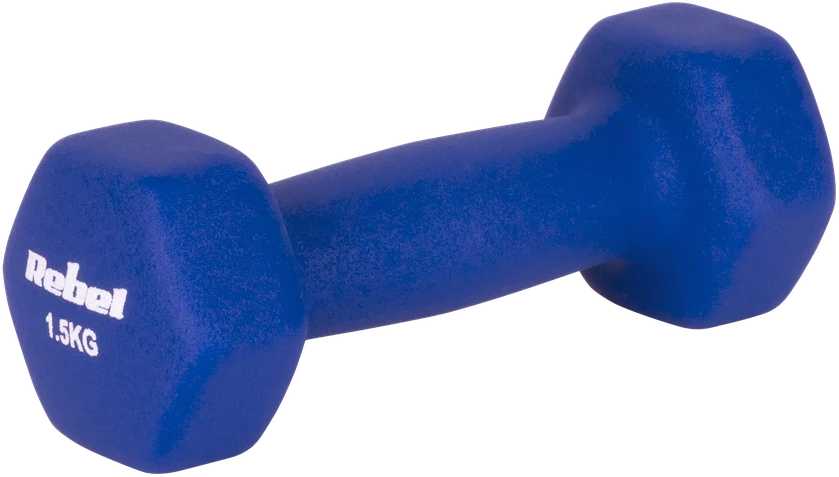 Hantelki Ketaus neopreno hanteliai HEX 2x1.5kg, REBEL ACTIVE