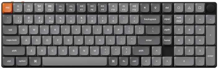 Keychron K17 Max RGB Brown Switch Wireless Low Profile Klaviatūra (Juodas) [K17M-H3].